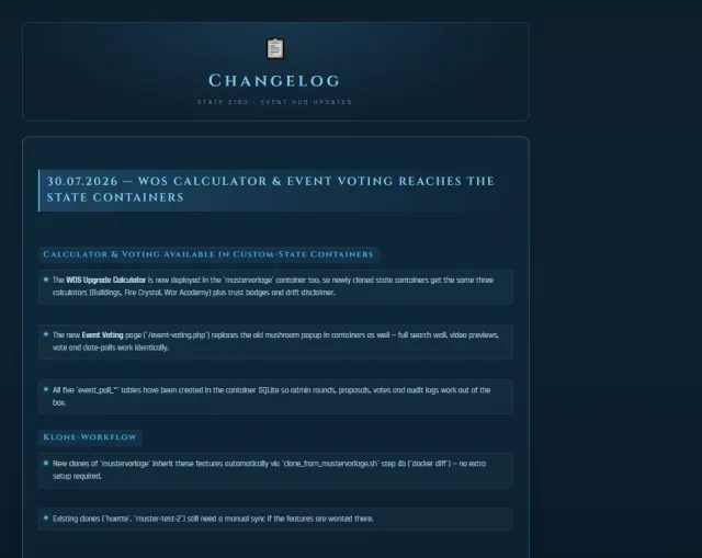 Changelog — screenshot 2