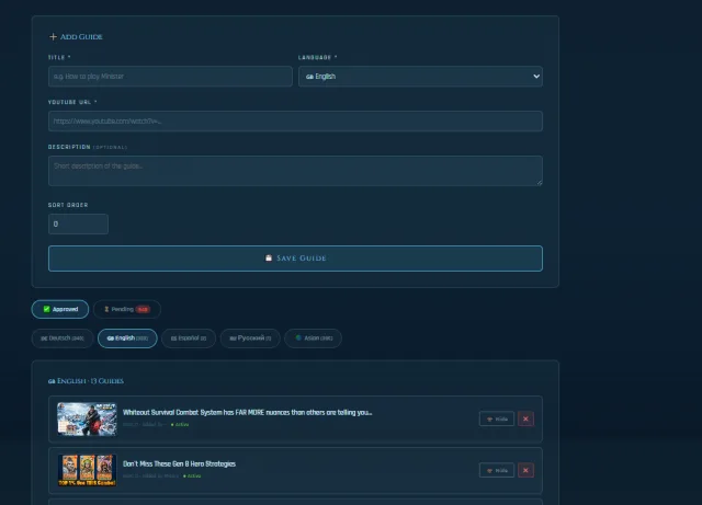 Guides / Video Library — screenshot 2