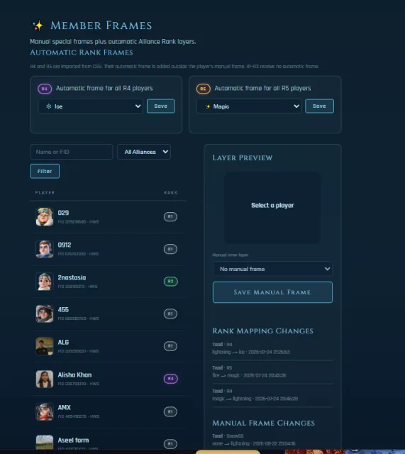 Member Rank Frames — screenshot 1