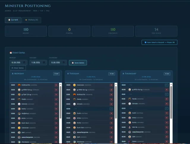Minister Event — screenshot 1