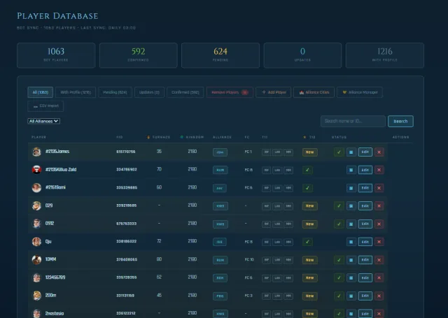 Player Database — screenshot 1