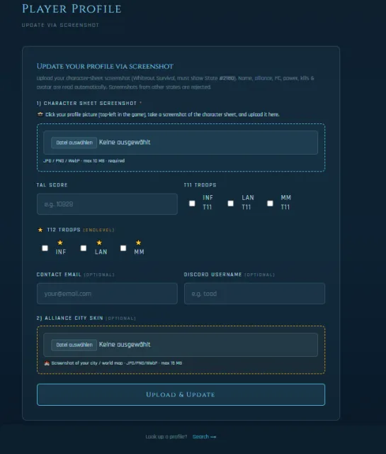 Player Profile Card — screenshot 1