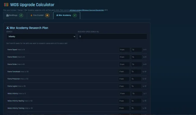 Building Upgrade Calculator — screenshot 2