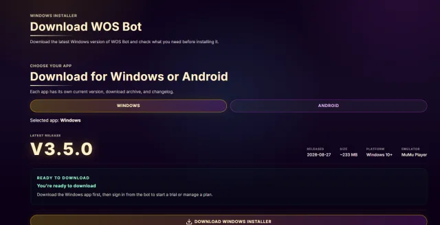 WOS-Bot — screenshot 3